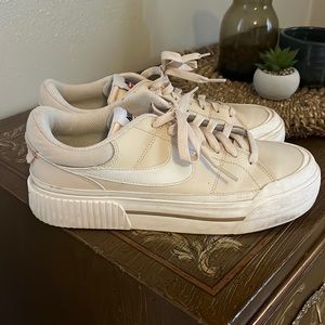 Nike Court Legacy Lift Tan/White Womens 9.5